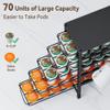 HFHOME K-Cup Holder for Countertops, 5-Tier Metal Drawer, 70-Cup Capacity, 3 Cup Holders view 3