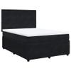 vidaXL Box Spring Bed with Mattress Black 140x200 cm Velvet view 1
