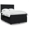 vidaXL Box Spring Bed with Mattress Black 140x200 cm Velvet view 2