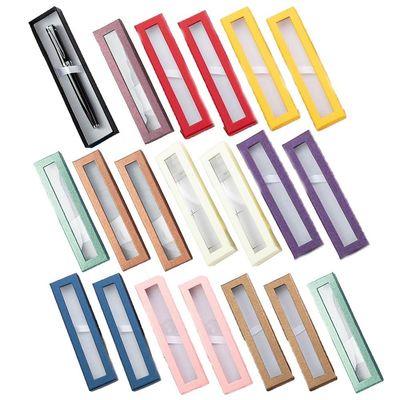 Zghhc 20-Piece Empty Cardboard Pen Gift Box Set with Clear Window