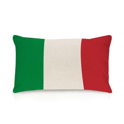 Yelolyio Italian Flag Pillow Cover, Throw Pillowcase for Couch and Sofa, Cotton-Linen Home Decor, 12 x 18 in
