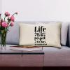Yelolyio Life Doesn't Have to Be Perfect to Be Wonderful Cotton Quote Pillow Cover for Home, Farmhouse, Sofa, Couch, Bedroom, and Living Room Decor view 3