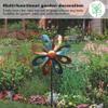 Naisicatar 26.77-Inch Metal Flower Wind Spinner for Gardens, Bronze and Blue view 3