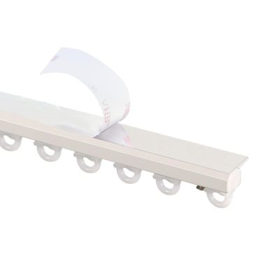 Self-Adhesive Aluminum Curtain Track, Room Divider, White, 100 cm (39.3 in)