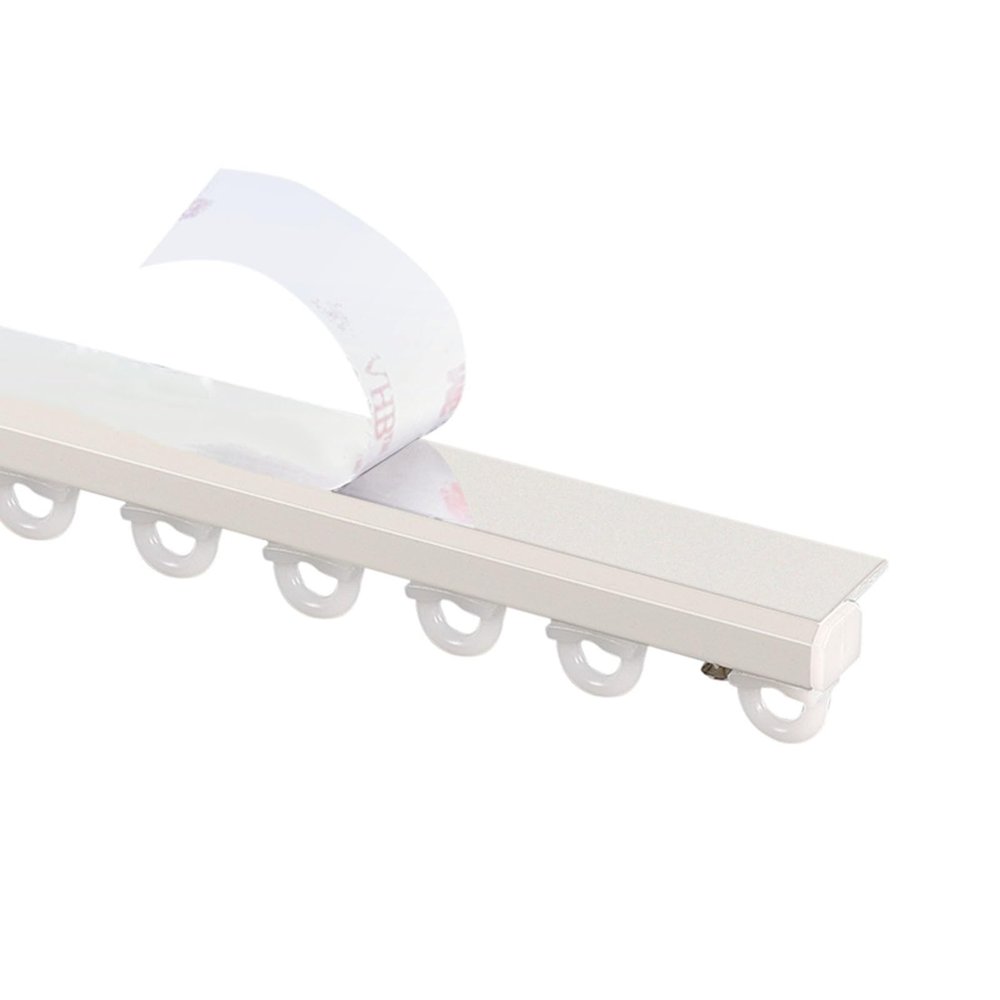 Self-Adhesive Aluminum Curtain Track, Room Divider, White, 100 cm (39.3 in)
