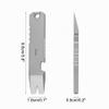 Mini EDC Titanium Pocket Pry Bar with Hanging Hole and Bottle Opener view 2