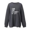 Women's Oversized Crew-Neck Sweatshirt, Casual Printed Long-Sleeve Pullover, Hoodless Streetwear view 2