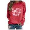 Women's Oversized Long-Sleeve Printed Crewneck Sweatshirt view 1