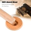 Solid Wood Closet Rod with Mounting Hardware, Cuttable, 61 cm/24 in/2 ft view 3