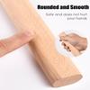 Solid Wood Closet Rod with Mounting Hardware, Cuttable, 61 cm/24 in/2 ft view 4