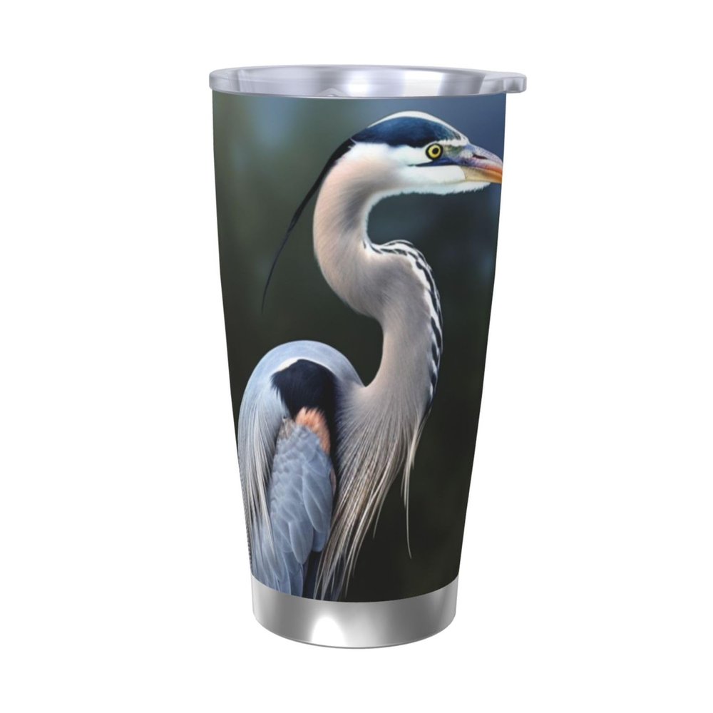 Ousika 590 ml Stainless Steel Travel Tumbler with Lid and Straw, Vacuum-Insulated, Double-Wall