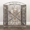 BGFYUSF Folding Fireplace Screen, 3-Panel Wrought-Iron Spark Guard view 3