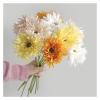 Yanonug Artificial Single-Branch Brushed Gerbera Daisies, Small Silk Flowers, Orange, 5 Pieces view 2