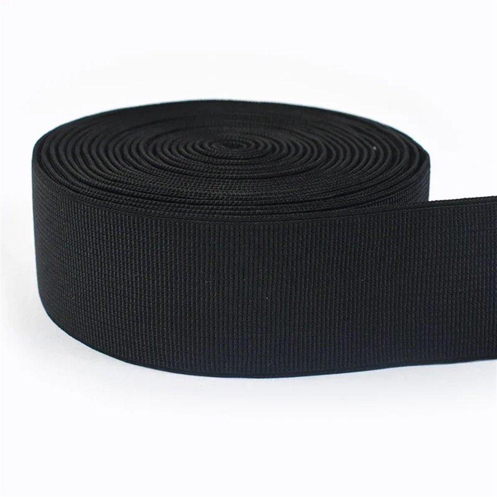Wide Elastic Band, Black, 35 mm x 10 m