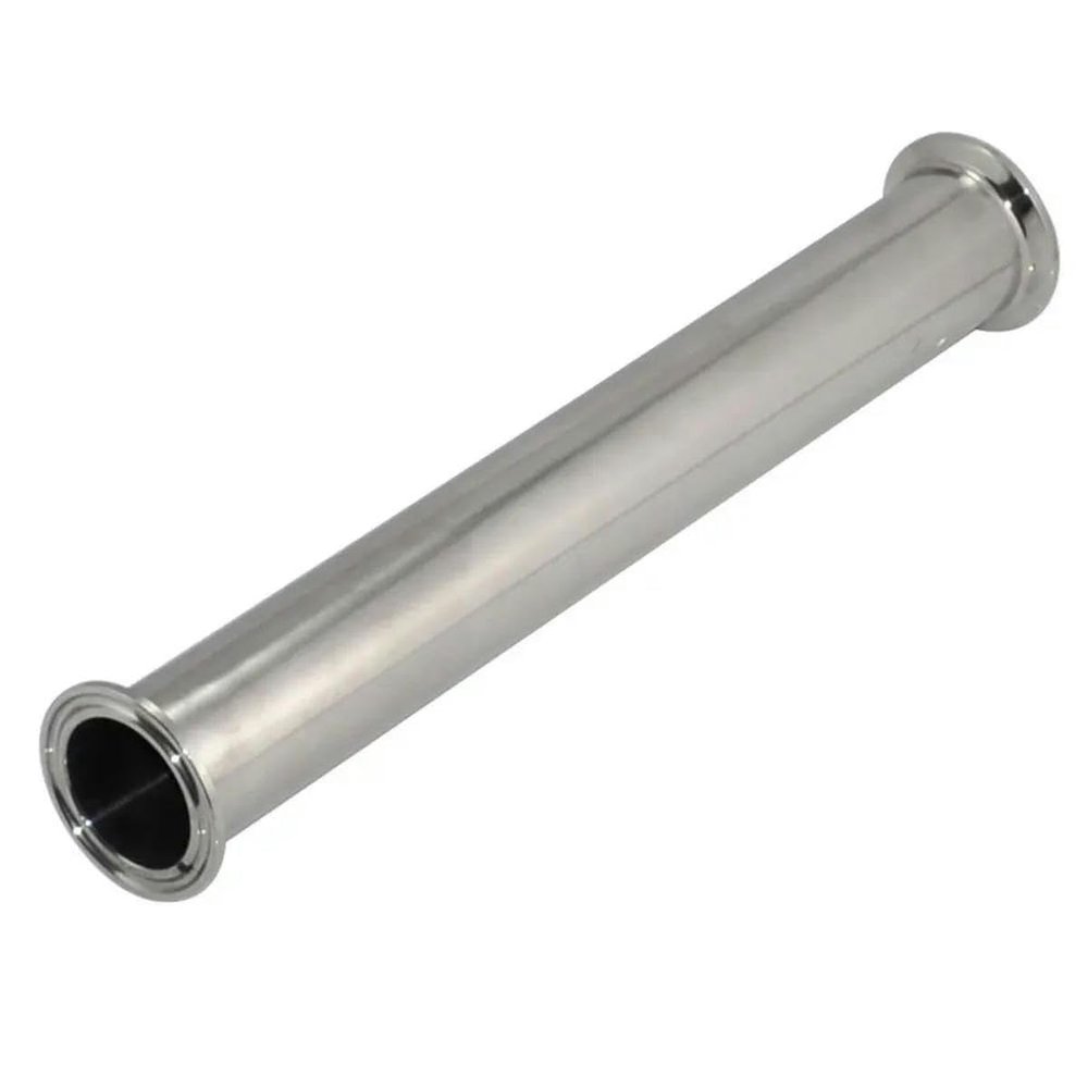 Sanitary Stainless Steel Tri-Clamp Ferrule Spool Tube, 3/4"–4", 100–500 mm