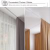 UrbanUp Recessed Ceiling Curtain Track, Quiet-Gliding Aluminum Track for Home, Kitchen, or Shower, Black, 4.6 m (15 ft) view 2