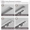 UrbanUp Recessed Ceiling Curtain Track, Quiet-Gliding Aluminum Track for Home, Kitchen, or Shower, Black, 4.6 m (15 ft) view 3