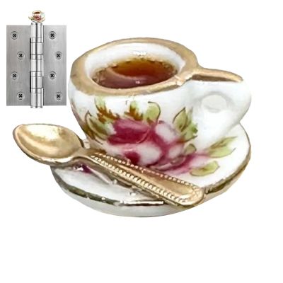 Hinge Head Topper | Vintage Teacup and Spoon Décor