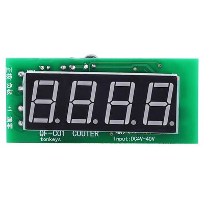 Tyenaza Counter Module, 4-Digit Digital Display with Memory Function, QF-C04 DC4-40V