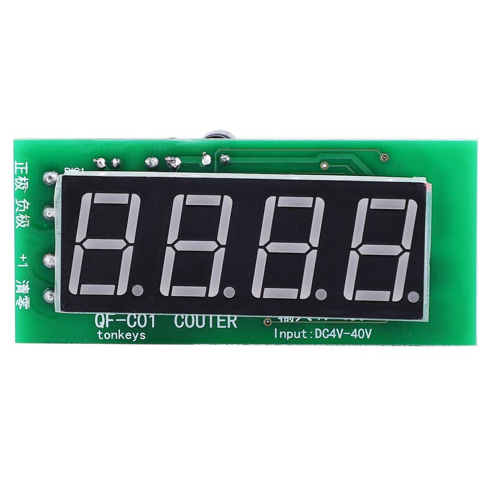 Tyenaza Counter Module, 4-Digit Digital Display with Memory Function, QF-C04 DC4-40V