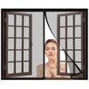 Magnetic Insect Screen Window Curtain, 80 x 235 cm, No Drilling, Black view 1