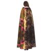 JDFHGNU Adult Unisex Hooded Cloak, Witch Cape, Cat Floral Pattern view 3