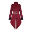 Amxleh Men's Halloween Renaissance Steampunk Gothic Tailcoat Jacket view 3