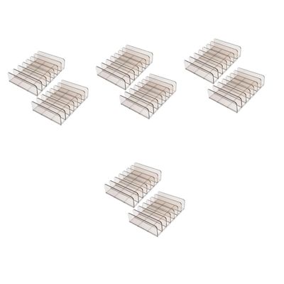 Lurrose 8-Piece Cash Drawer Tray, Transparent Currency Organizer with Compartments