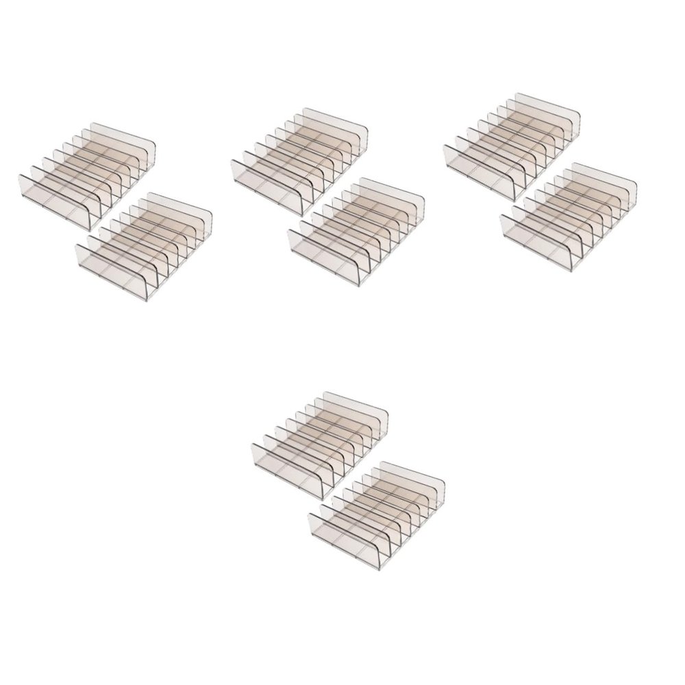 Lurrose 8-Piece Cash Drawer Tray, Transparent Currency Organizer with Compartments