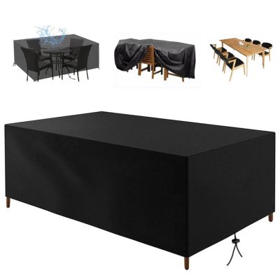 Waterproof Garden Furniture Cover 265 x 225 x 85 cm, 420D Oxford Fabric, Black