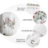 Waterproof Watercolor Floral Butterfly Shower Curtain, 200 x 180 cm view 3