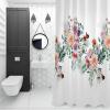 Waterproof Watercolor Floral Butterfly Shower Curtain, 200 x 180 cm view 4
