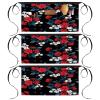VAPOKF 3-Pack Waist Aprons with 3 Pockets, Short Half Aprons, Red Rose Magnolia Flowers, Multicolor view 1