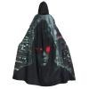 WURTON Hacker Era Print Unisex Hooded Cape for Halloween, Carnival and Vampire Cosplay view 1
