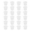 QUARKZMAN Soft Flexible T-Shaped Silicone Rubber Stoppers for 10.5 mm Holes, White, 24-Pack view 1
