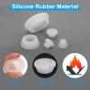 QUARKZMAN Soft Flexible T-Shaped Silicone Rubber Stoppers for 10.5 mm Holes, White, 24-Pack view 3