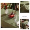 Homxi Rectangular Linen-Cotton Tablecloth, Green, 135 x 200 cm view 3