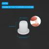 QUARKZMAN Soft Flexible T-Shaped Silicone Rubber Stoppers for 7.3–7.4 mm Holes, White, 24-Pack view 2