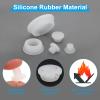 QUARKZMAN Soft Flexible T-Shaped Silicone Rubber Stoppers for 7.3–7.4 mm Holes, White, 24-Pack view 3