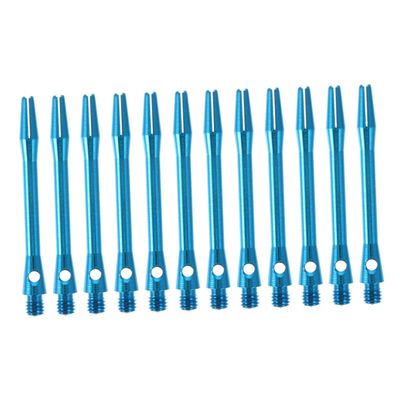 Parliky Aluminum Alloy Dart Shafts, 12 Pieces, Blue, for Competition