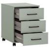 Lomadox Mobile File Cabinet with 3 Drawers, Pistachio Green view 3