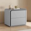 UYHBCNQD Bedroom Nightstand, 40/45/50 cm, Modern Wood Bedside Table with Drawer and Storage Shelf view 1