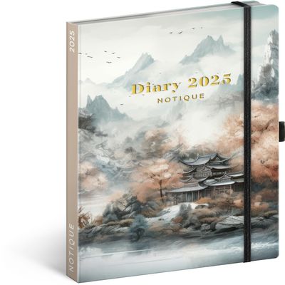 NOTIQUE 2025 Planner, Approx. A5, Hardcover Weekly Planner with Elastic Closure (Japan 2025)