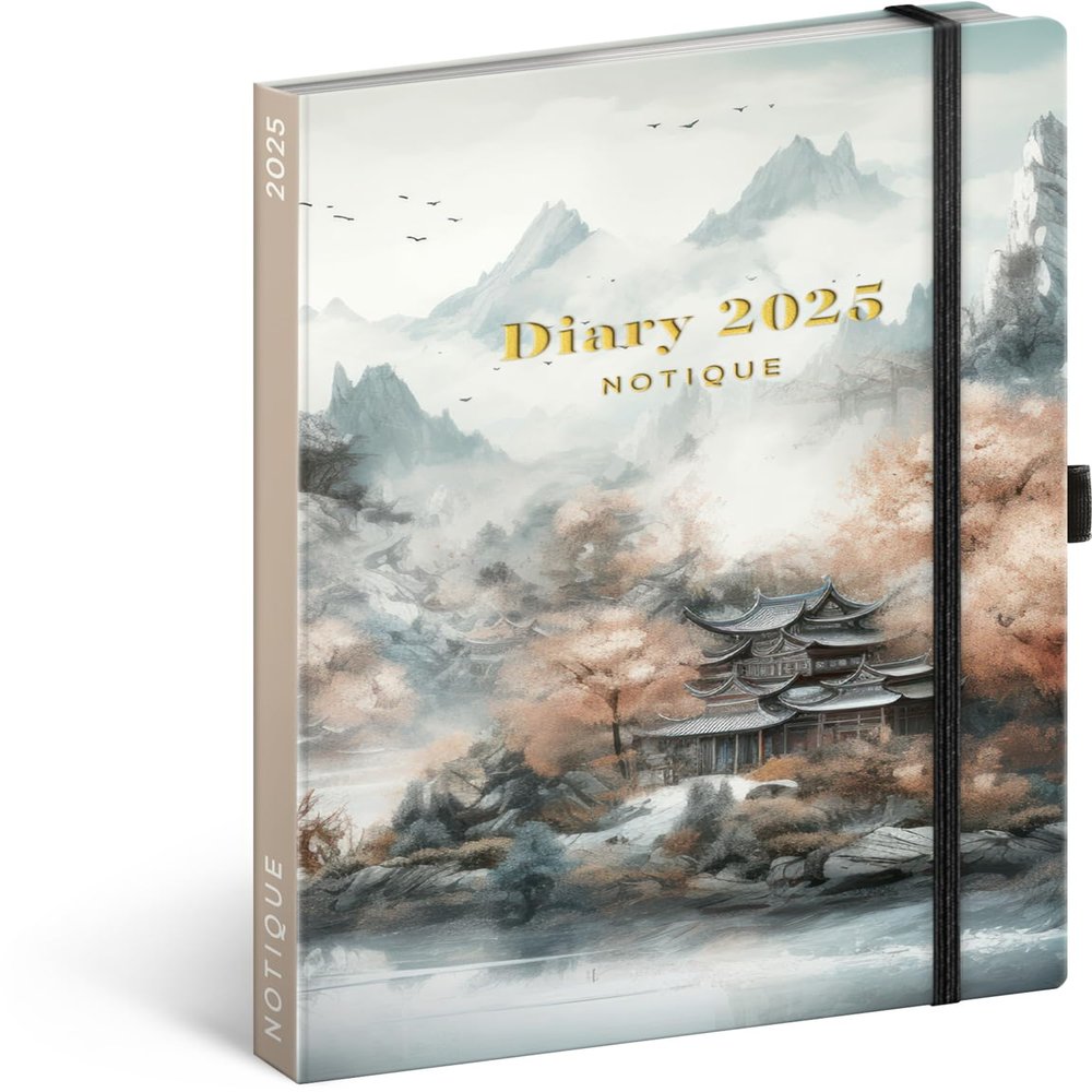 NOTIQUE 2025 Planner, Approx. A5, Hardcover Weekly Planner with Elastic Closure (Japan 2025)