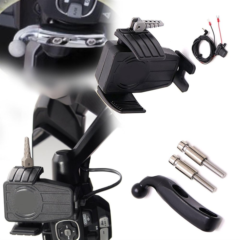 TXCJNIU Wireless Fast-Charging Motorcycle GPS/Phone Holder for Harley-Davidson Electra Glide Ultra Limited FLHTK 2010-2016