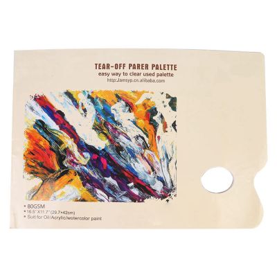Disposable Tear-Off Paper Palette, Water-Resistant, A5, 30 Sheets