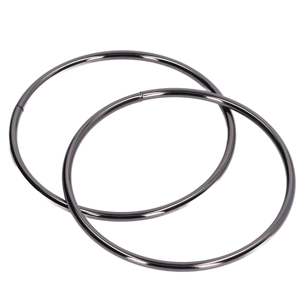 Round Handbag Handles, Shiny Iron DIY Replacement Handles