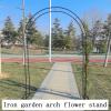 Hoiweqr Metal Garden Arch, Rose Trellis, Weather-Resistant Plant Support, Black, 1.2 x 2.2 x 0.4 m view 2