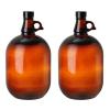 NCPSAKD 1-Gallon Brown Glass Jugs with Lids, 2-Pack view 1