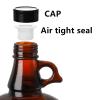 NCPSAKD 1-Gallon Brown Glass Jugs with Lids, 2-Pack view 2